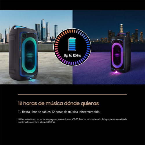 Torre de Sonido Samsung MX-ST40F/ZF, 2.0 con 4 altavoces, 160W, Modo Karaoke, Efectos DJ, Bass Booster, Bluetooth 5.4, USB music playback Negro titanium