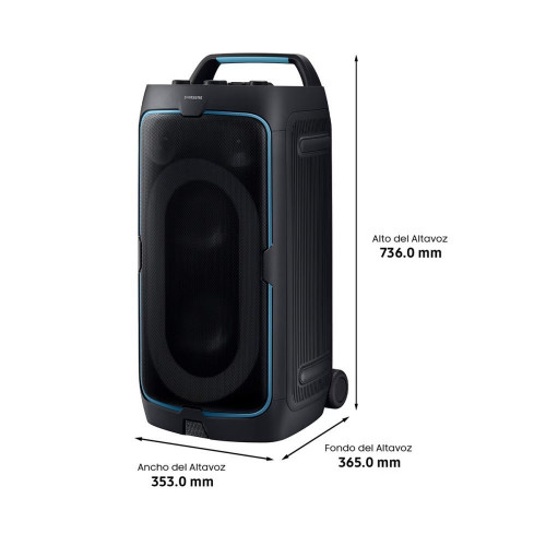 Torre de Sonido Samsung MX-ST50F/ZF, 2.0 con 4 altavoces, 240W, Modo Karaoke, Efectos DJ, Bass Booster, Bluetooth 5.4, USB music playback Negro titanium