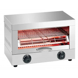 Tostadora industrial eléctrica inox 1 piso para hostelería. horno tostador de pan profesional para bar y restaurante