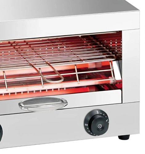 Tostadora industrial eléctrica inox 1 piso para hostelería. horno tostador de pan profesional para bar y restaurante