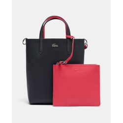 Tote reversible en burdeos y topo con logotipo plateado Azul marino