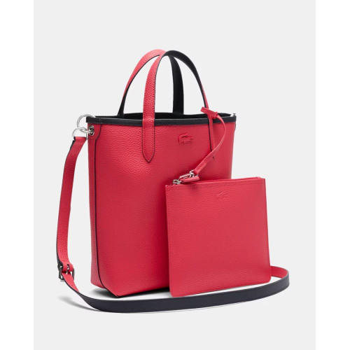 Tote reversible en burdeos y topo con logotipo plateado Azul marino