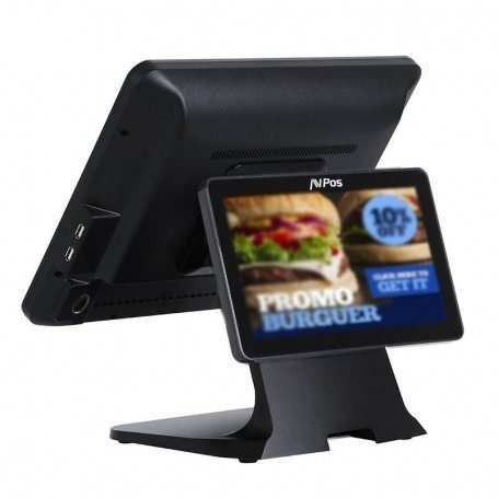 TPV AVPOS K5000 15 ALUMINIO TACTIL INTEL N100/8GB/SSD128GB/WIFI/2ºPANT/W11PRO 3YR