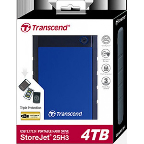 Transcend StoreJet 25H3B USB 3.0 4TB