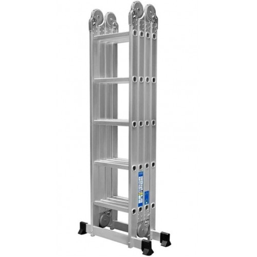 TREPPE Escalera Articulada Plegable Multifunción Aluminio 4x5 Escalones 5,82m