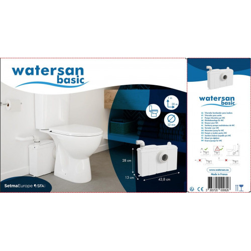 Triturador WC compacto 1 entrada Watersan Basic