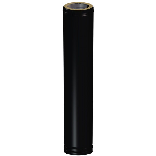 Tubo para estufas de leña DP Aislado 316L/GLV 960MM Ø150 Negro