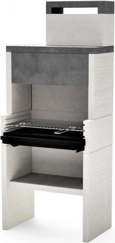 Tuozi Barbacoa de Obra Para Carbón Modelo Venit Flex Plus Hotte Ref