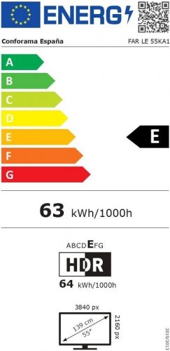 tv 55 pulgadas far le-55ka1 smart tv 4k uhd led