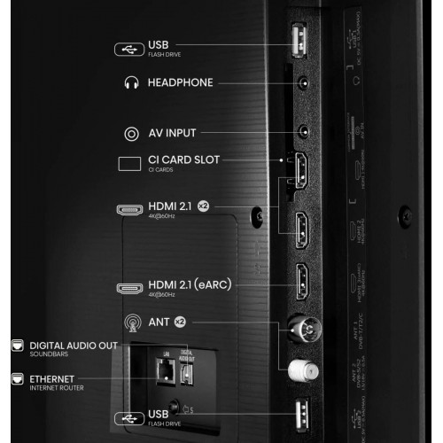 TV Hisense 75″ 75E7NQ QLED 4K UHD WiFi Smart TV TDT2
