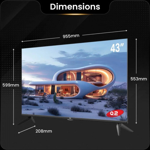TV LED 43'' Q.2 4K UHD 3840x2160