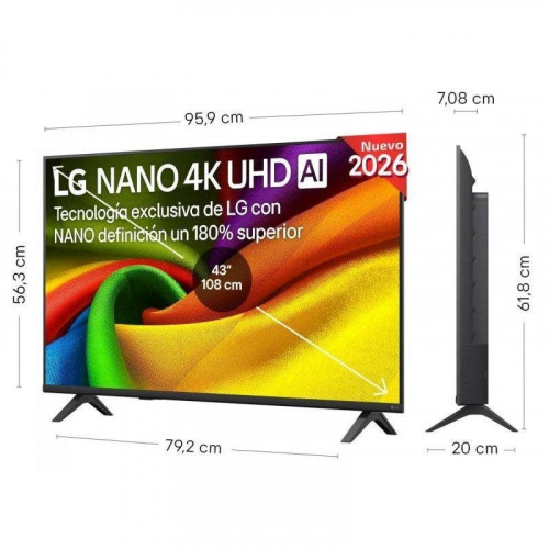 TV LG NANO 4K UHD AI 43NU8E0B3LA 43