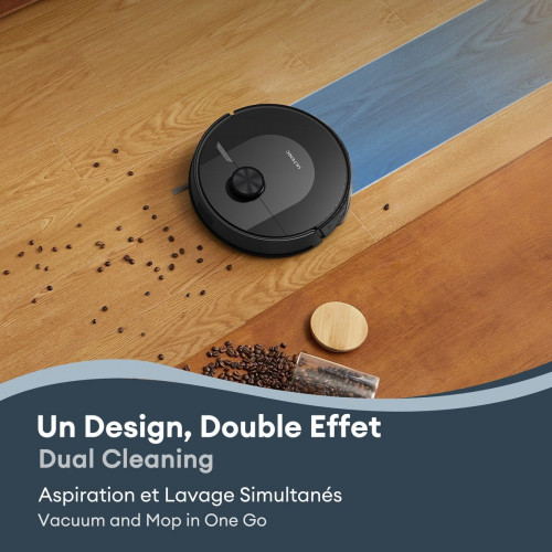 Ultenic DL10 Robot Aspirador y Fregasuelos con Navegación Láser, 8000Pa, 200Min, Robot Limpieza con Mapeo, Auto Carpet Boost, DL10