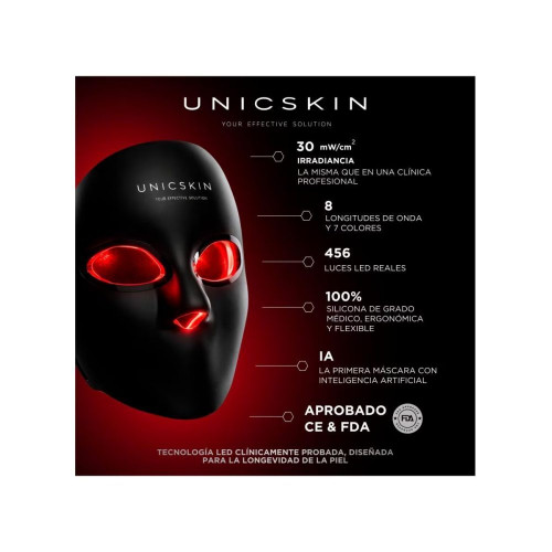 Unicled Centurion Korean Mask 5.0 Máscara Facial Con Tecnología Led Nir Ia