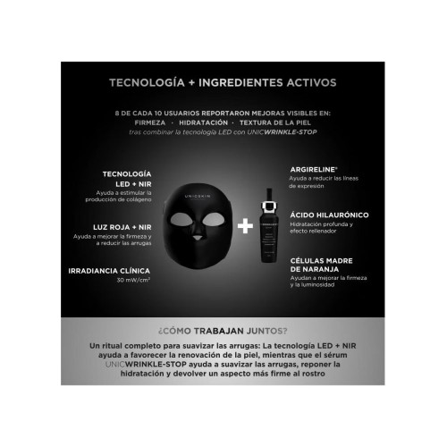 Unicled Centurion Korean Mask 5.0 Máscara Facial Con Tecnología Led Nir Ia