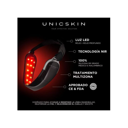 Unicled Neck & Chin Mask Dispositivo Rejuvenecedor Con Tecnología Led