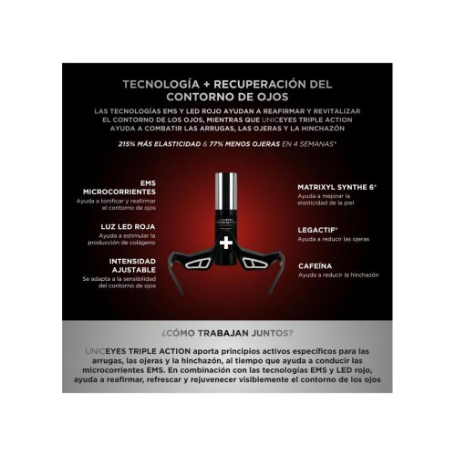 Unictech Eye Mask Dispositivo De Doble Tecnología Contorno Ojos