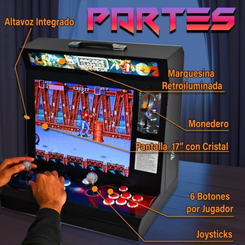 UnicView Máquina Recreativa Arcade de 17