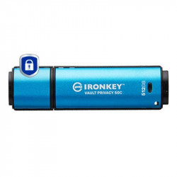 Unidad flash USB Kingston IronKey Vault Privacy 50C 512GB USB-C cifrado AES-256 IPX8