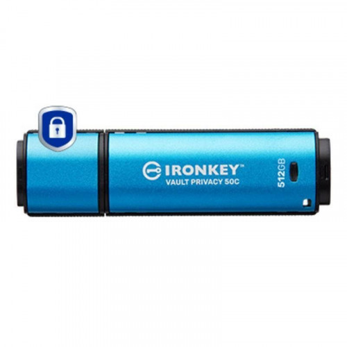 Unidad flash USB Kingston IronKey Vault Privacy 50C 512GB USB-C cifrado AES-256 IPX8