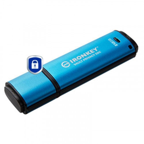 Unidad flash USB Kingston IronKey Vault Privacy 50C 512GB USB-C cifrado AES-256 IPX8