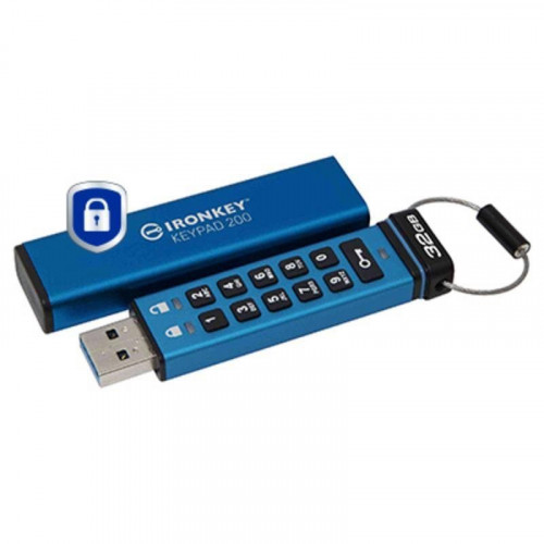 Unidad USB Kingston IronKey Keypad 200 32GB FIPS 140-3 Nivel 3 AES-256