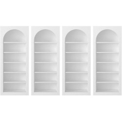 Unique Conjunto de 3 estanterías con 4 compartimentos y 2 puertas