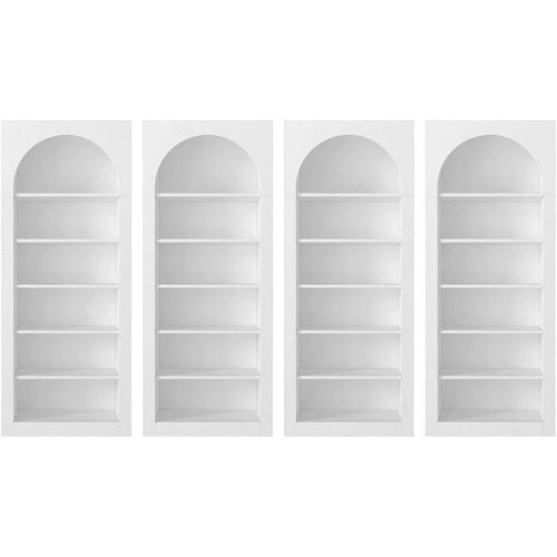 Unique Conjunto de 3 estanterías con 4 compartimentos y 2 puertas