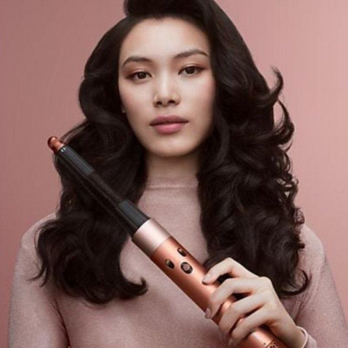 Utensilio de peinado Dyson Airwrap ID Curly + Coily negro oro rosa multistyler 6 accesorios
