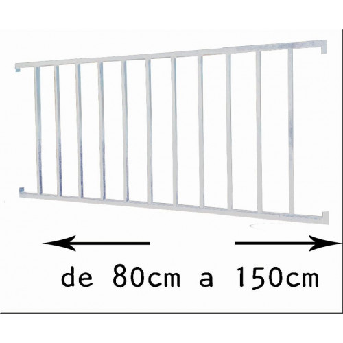 Valla de seguridad de acero blanco 110x150 cm