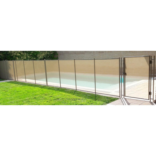 Valla de seguridad desmontable de poliéster / PVC arena 125x500 cm