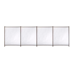 Valla de seguridad desmontable de poliéster / PVC marrón 125x400 cm
