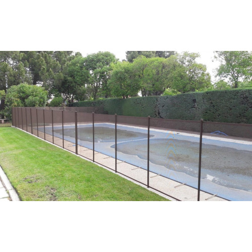 Valla de seguridad desmontable de poliéster / PVC marrón 125x400 cm