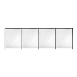 Valla de seguridad desmontable de poliéster / PVC negro 125x400 cm