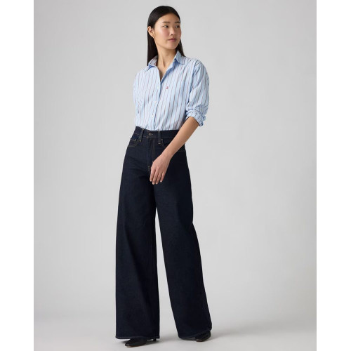 Vaquero recto de mujer 728™ High Rise Wide Leg Azul marino