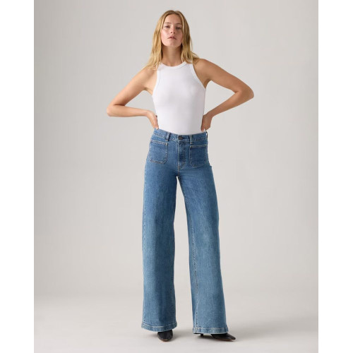 Vaquero recto de mujer 728™ Tailored High Rise Wide Leg Azul