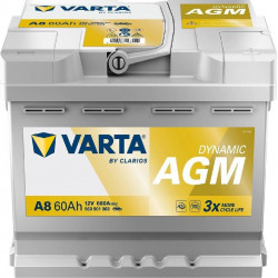 VARTA A8 Silver Dynamic AGM 12V 60Ah