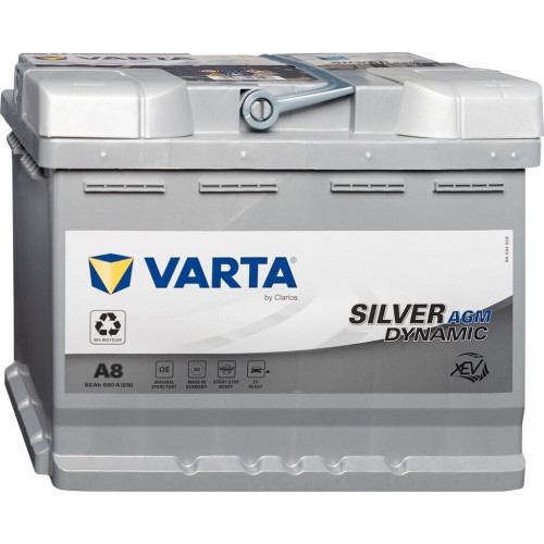 VARTA A8 Silver Dynamic AGM 12V 60Ah