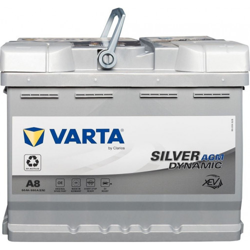 VARTA A8 Silver Dynamic AGM 12V 60Ah