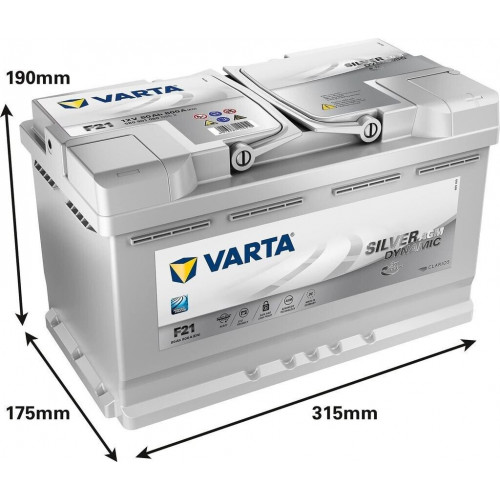 VARTA Silver Dynamic AGM 12V 80Ah F21