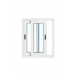 Ventana aluminio ISOXA blanca corredera de 50x60cm
