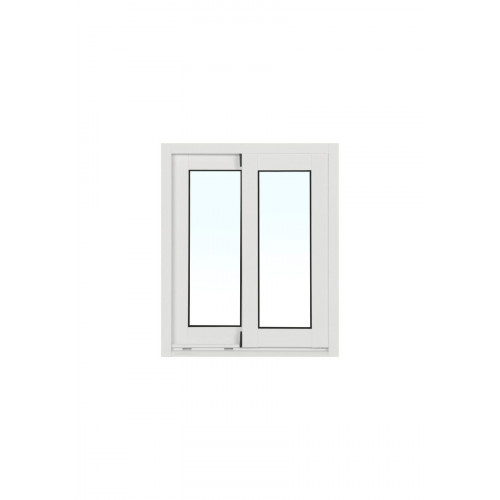 Ventana aluminio ISOXA blanca corredera de 50x60cm