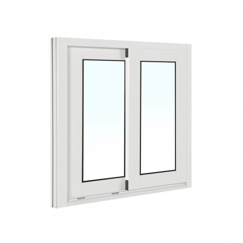 Ventana aluminio ISOXA blanca corredera de 50x60cm