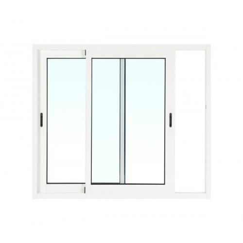 Ventana aluminio ISOXA blanca corredera de 80x80cm