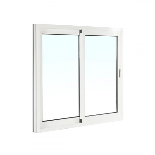 Ventana aluminio ISOXA blanca corredera de 80x80cm