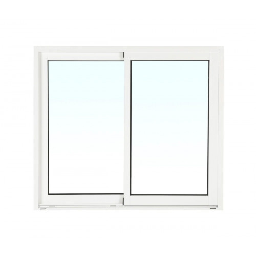 Ventana aluminio ISOXA blanca corredera de 80x80cm