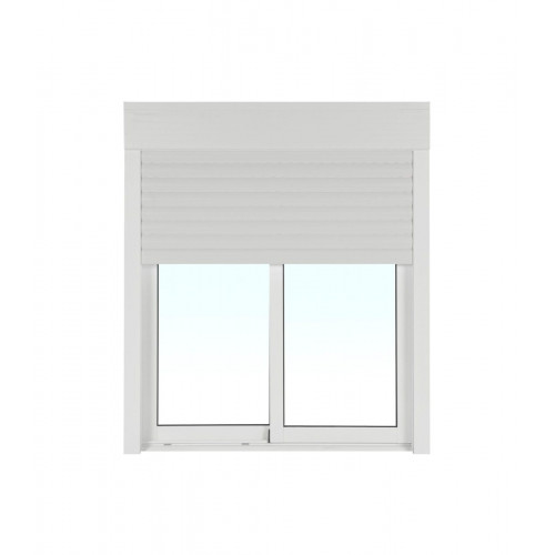 Ventana aluminio ISOXA corredera con persiana de 100x100 cm