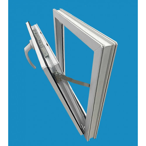 Ventana PVC 1000X500 Blanca Oscilante Vidrio Mate