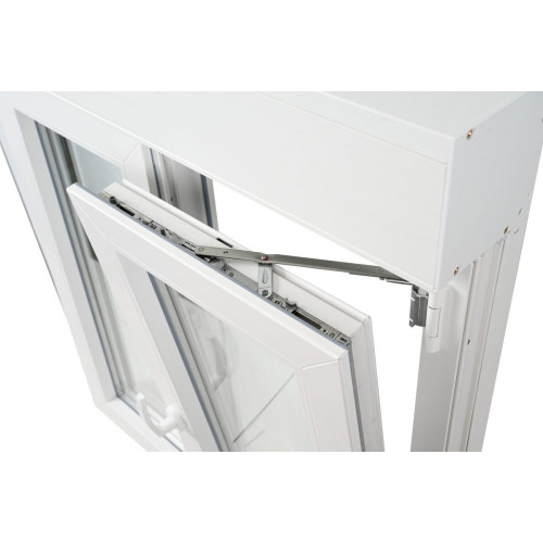 Ventana PVC 100x115cm oscilobatiente blanca doble acristalamiento transparente 4/16/4 bajo emisivo con persiana