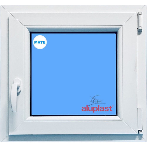 Ventana PVC 500x500 Blanca Oscilobatiente Derecha Vidrio Mate